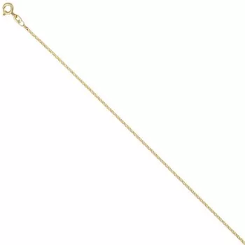 Panzerkette 925 Sterling Silber vergoldet 1,3 mm - 50 cm Halskette