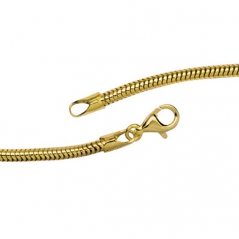 Schlangenkette aus 585 Gelbgold 2,4 mm 42 cm Gold kette Halskette