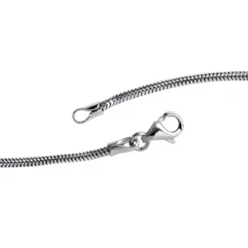 Schlangenkette 585 Weißgold 1,6 mm 42 cm Goldkette Halskette