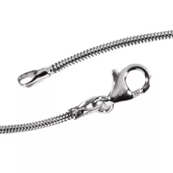 Schlangenkette 585 Weißgold 1,4 mm 38 cm Gold Kette Halskette