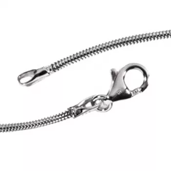 Schlangenkette 585 Weißgold 1,4 mm 42 cm Goldkette Halskette