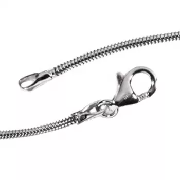 Schlangenkette 585 Weißgold 1,4 mm 45 cm Goldkette Halskette