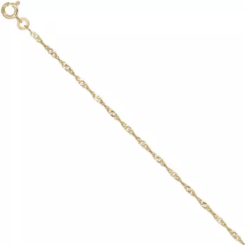 Singapurkette 333 Gelbgold 1,8 mm 45 cm Gold Kette Goldkette Federring