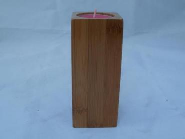 Teelichthalter aus Holz ca. 12 cm hoch