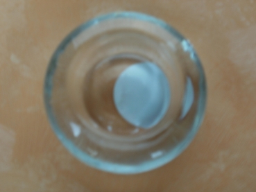 Teelichthalter rund aus Glas, Durchmesser 6,9 cm