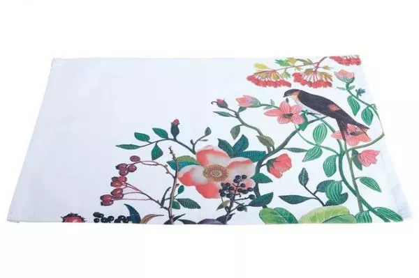 GILDE Platzset Bella Vita mit Blumen- und Vogel Design, 44 x 33 cm