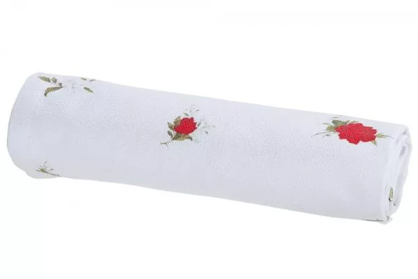 GILDE Serviette Baumwolle Pretty Rose mit Rosen Design, 40 x 40 cm