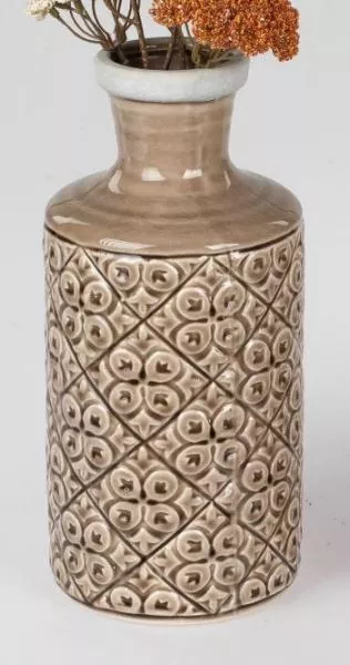 27 cm hohe Vase aus Keramik im Landhausstil