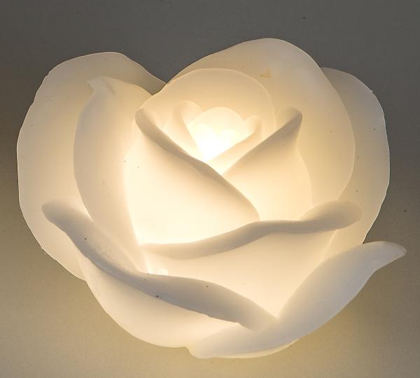 formano Dekokerze Rose mit LED 11 cm