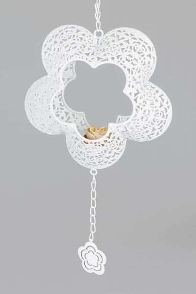 formano Hängedeko Blume als Kerzenhalter in Prado Weiß, ca. 97 cm