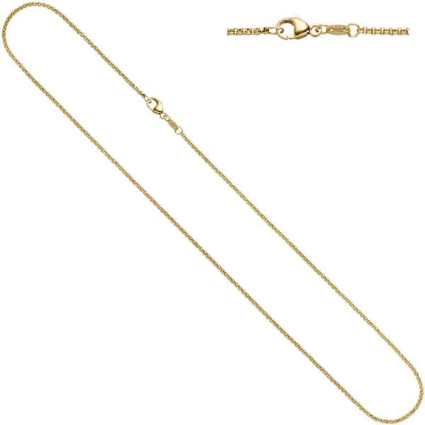 Erbskette 585 Gelbgold 2,5 mm 50 cm Gold Kette Halskette Karabiner
