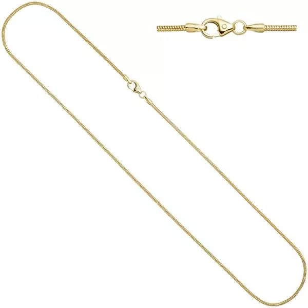 60 cm lange Schlangenkette aus 333 Gelbgold