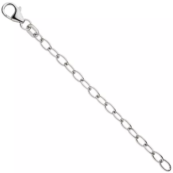 Verlängerungskette 925 Sterling Silber 7 cm Karabiner Kettenverlängerung