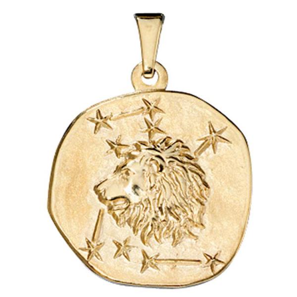 Anhänger Sternzeichen Löwe aus 333 Gold Gelbgold
