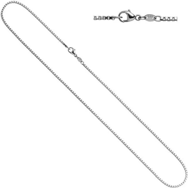 38 cm lange Venezianerkette aus 585 Weißgold