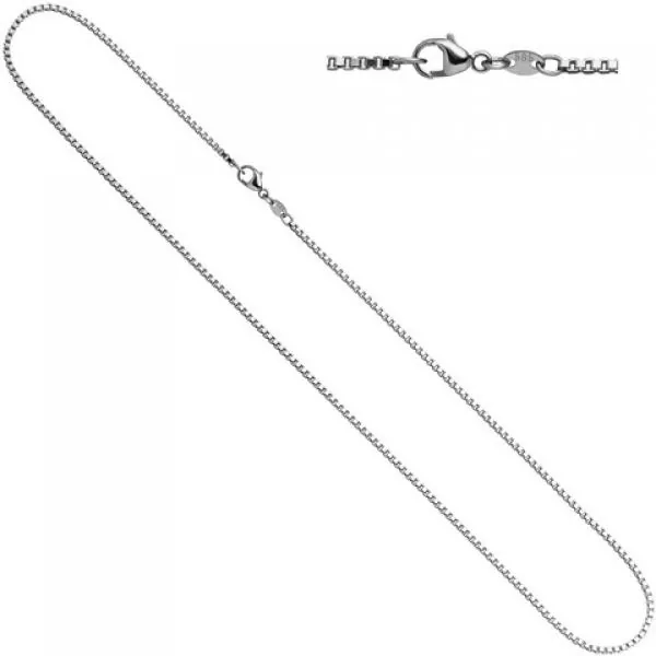 Venezianerkette 585 Weißgold 1,5 mm 40 cm Gold Kette Halskette Weißgoldkette