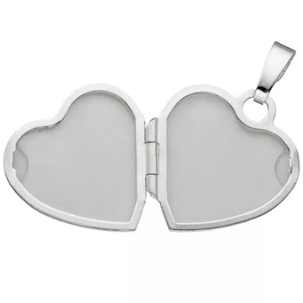 Kinder Medaillon Herz Engel Schutzengel für 2 Fotos 925 Silber Kindermedallion
