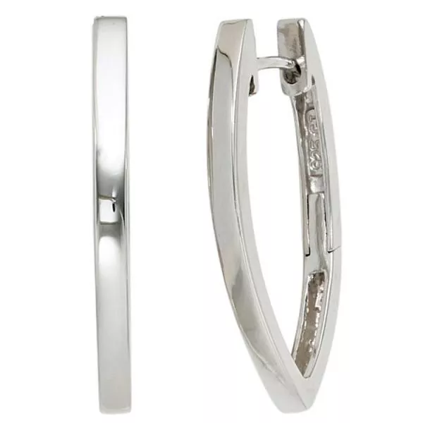 Creolen oval aus 925 Sterling Silber Ohrringe