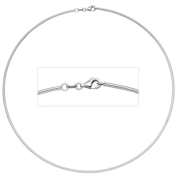 45 cm langer Halsreif aus 585 Weißgold