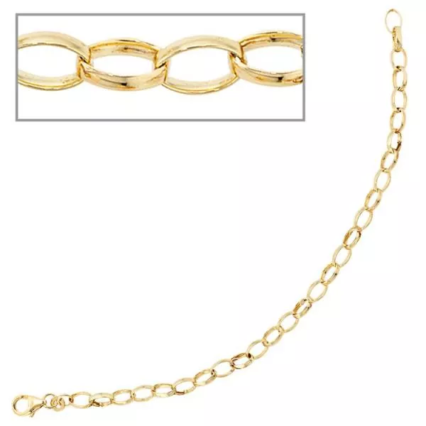 19 cm langes Armband aus 333 Gold Gelbgold 4,9 mm