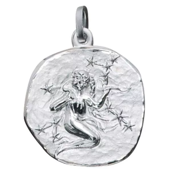 Anhänger Sternzeichen Jungfrau aus 925 Sterling Silber teilmattiert