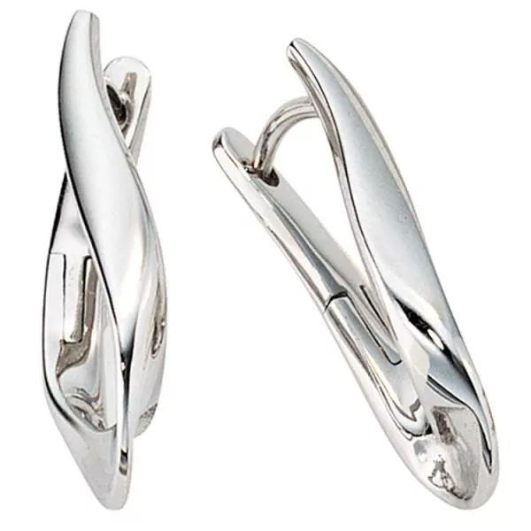 Creolen aus 333 Weißgold Ohrringe Goldohrringe