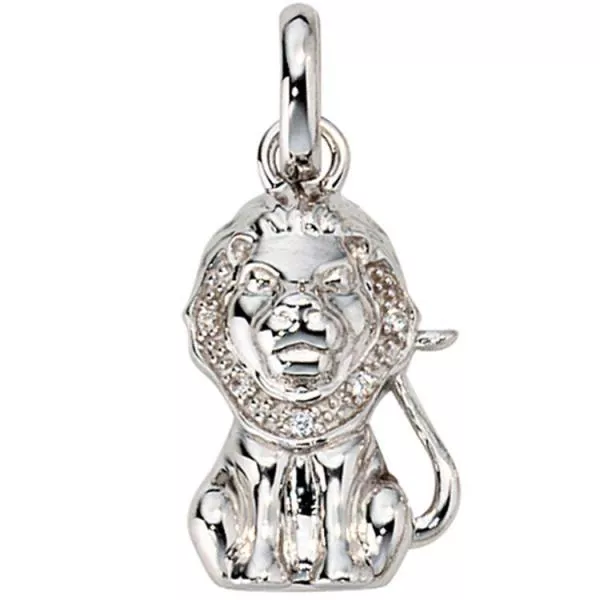 Anhänger Sternzeichen Löwe aus 925 Sterling Silber mit Zirkonia