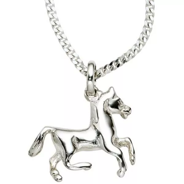 Kinder Anhänger Pferd 925 Sterling Silber Pferdeanhänger