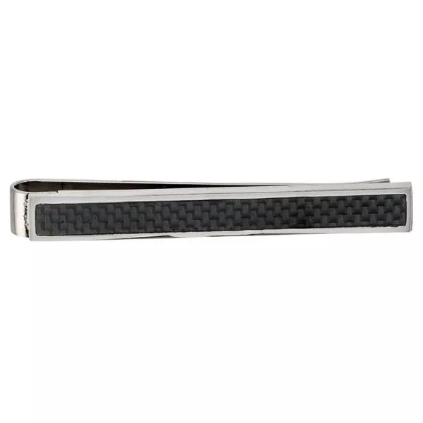 Krawattenschieber Edelstahl mit Carbon