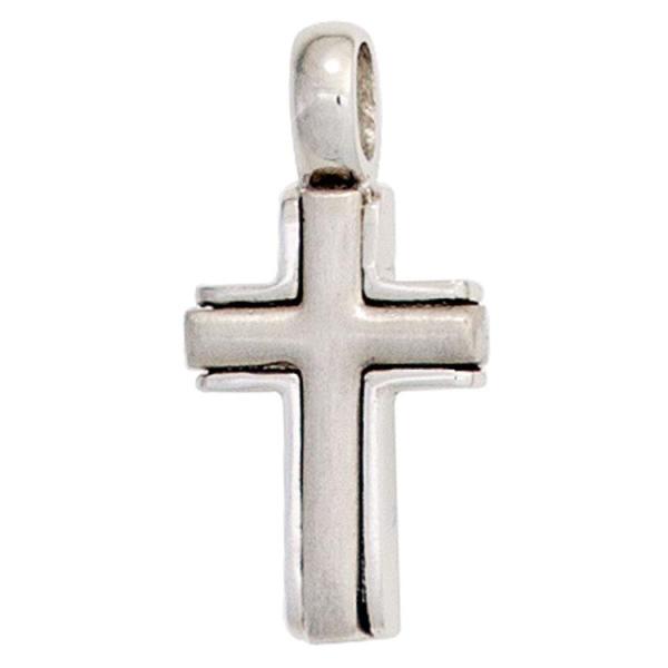 Anhänger Kreuz 950 Platin teilmattiert