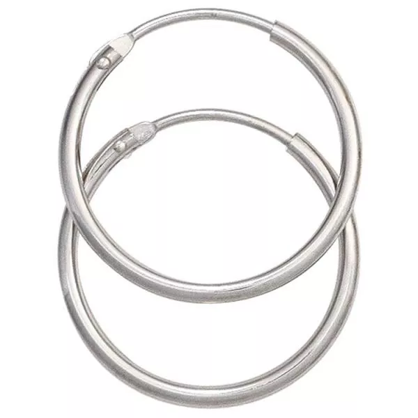 Creolen aus 585 Weißgold 1,4 mm breit