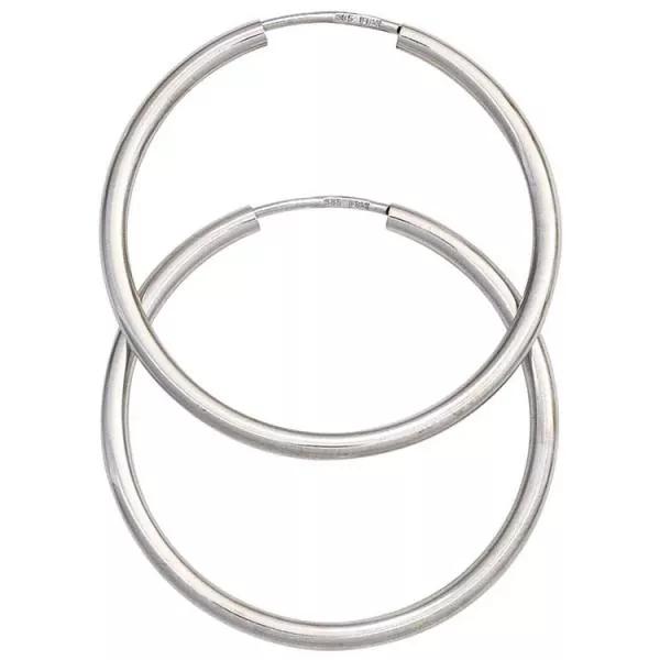 Creolen aus 585 Weißgold 1,7 mm breit