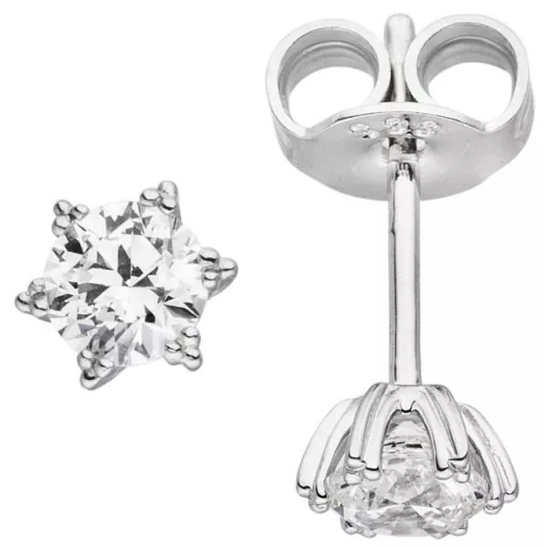 Ohrstecker aus Weißgold mit Zirkonia