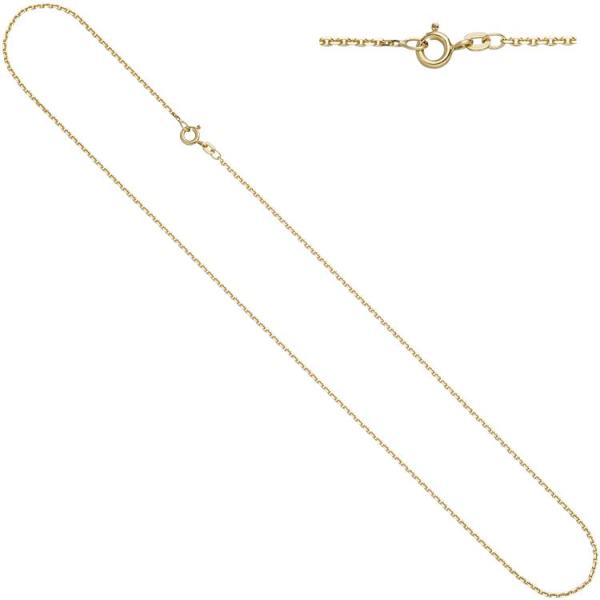 Ankerkette 585 Gelbgold 1,2 mm 42 cm Gold Kette Halskette Federring