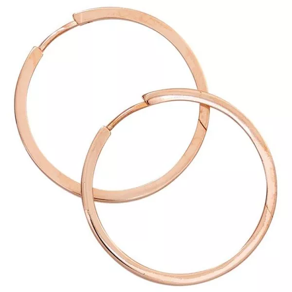 Creolen aus 925 Silber rotvergoldet, rund