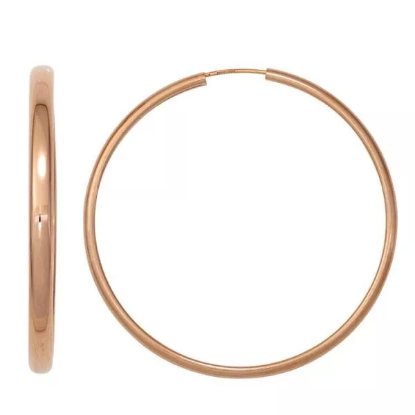 Creolen rund aus 925 Sterling Silber rotvergoldet Ohrringe