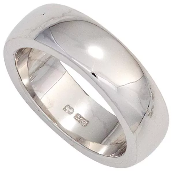 Damen Ring 925 Sterling Silber, rhodiniert, ca. 6,5 mm breit
