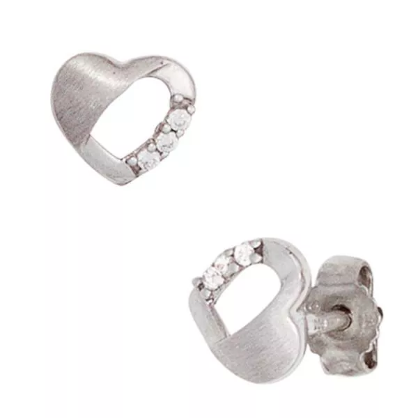 Ohrstecker aus Silber Herz