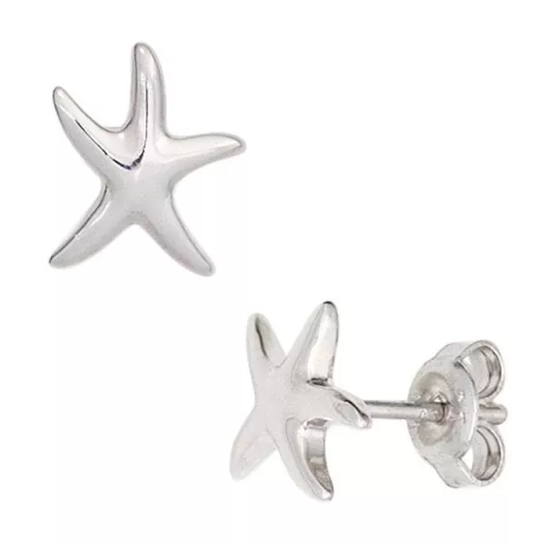 Silberne Ohrringe Seestern