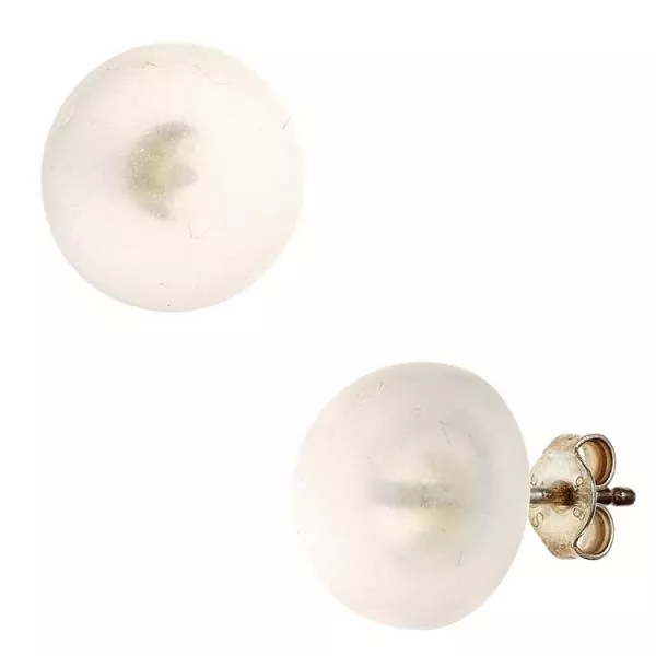 Silberne Ohrstecker mit 2 Bergkristallen