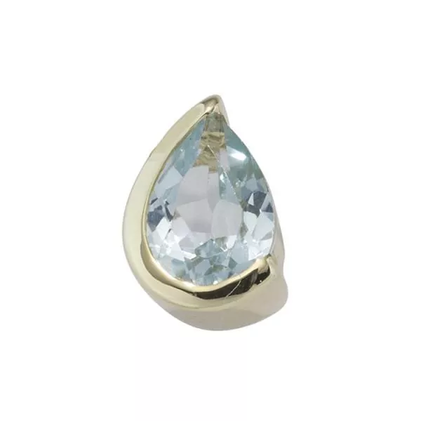 Kettenanhänger aus 333 Gelbgold mit 1 Blautopas