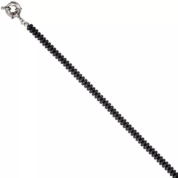 Collier Edelsteinkette Hämatin matt 45 cm Halskette Kette
