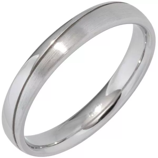 Partner Ring 925 Sterling Silber, rhodiniert, mattiert