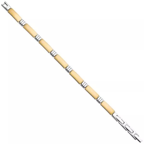 21 cm langes Armband aus Edelstahl goldfarben beschichtet