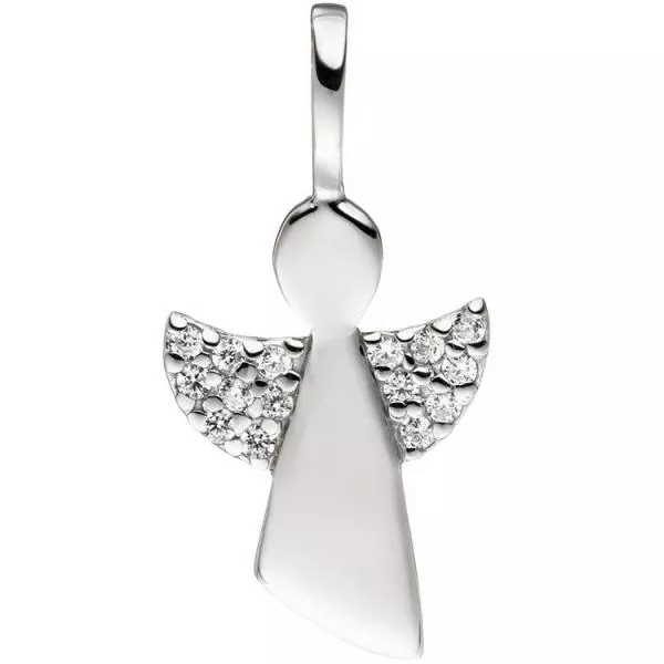 Anhänger Engel 925 Sterling Silber mit Zirkonia Schutzengel