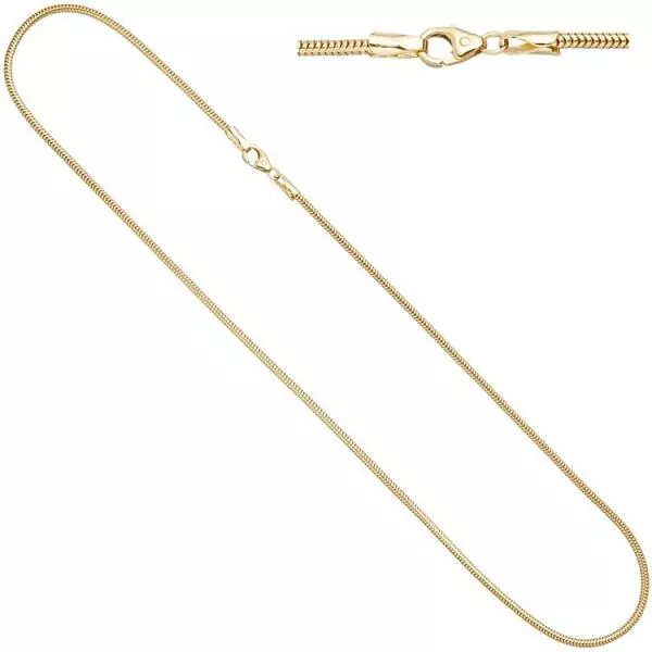 Schlangenkette aus 333 Gelbgold 2,4 mm 45 cm Gold Kette Halskette