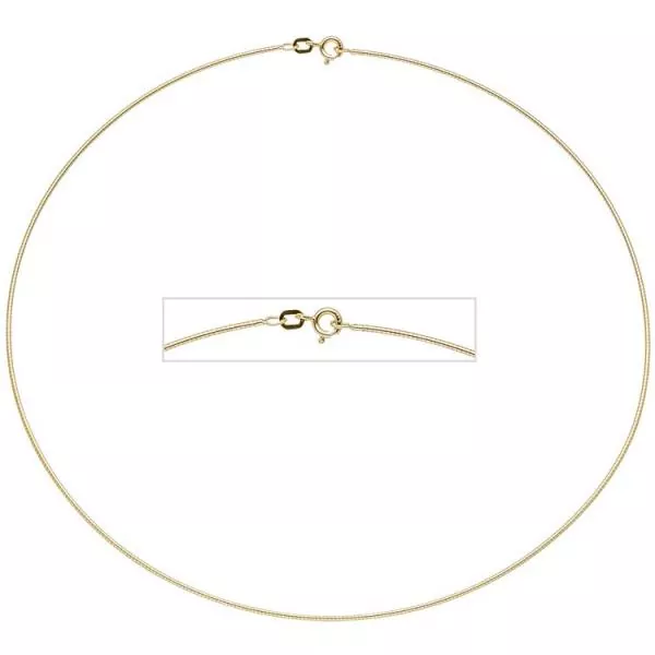 45 ca. langer Halsreif aus Silber vergoldet