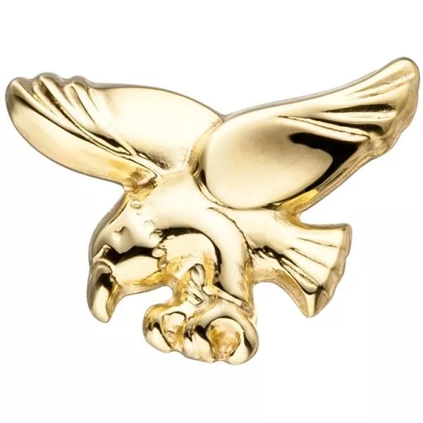 Einzelohrstecker Adler aus 585 Gold Gelbgold Einzelohrring