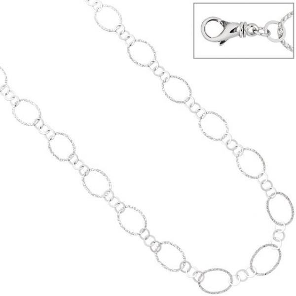 80 cm lange Halskette aus 925 Silber mit Struktur