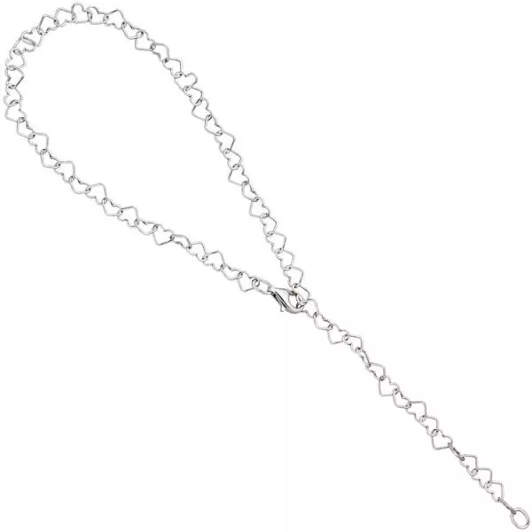 Fußkettchen Fußkette mit Anhänger Herz 925 Sterling Silber 27 cm